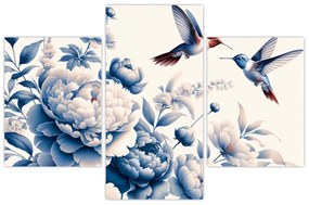 Tablou - Colibri deasupra florii (90x60 cm)
