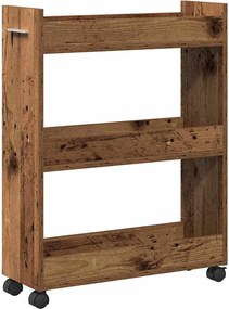vidaXL Dulap cu roata Lemn vechi 60 x 22 x 79 cm