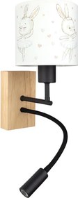 Brilagi - Lampă LED Flex. BOBO WOOD 1xE27/25W/230V + LED/3W stejar/negru/alb/albastru regal