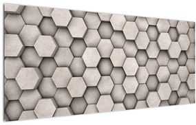 Tablou - Hexagoane design beton (120x50 cm)