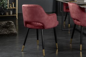Neînvins Scaun de lux Paris catifea rosu