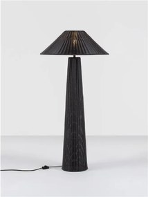 Lampa de podea din ratan sintetic pentru exterior Plom negru