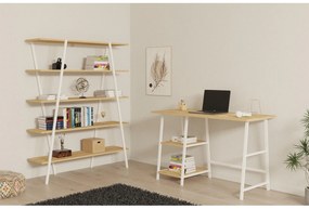Set mobilier birou Daborotta (Stejar zafir + alb). 1107152