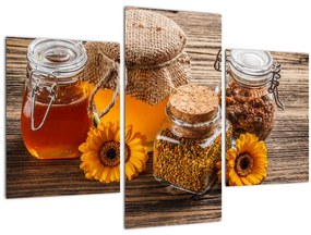 Tablou - Natura morta cu borcane de miere (90x60 cm)
