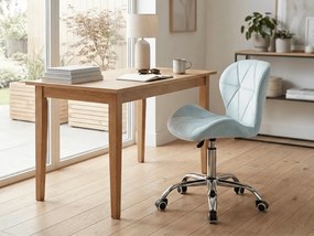 PROMOTIE Scaun de birou albastru deschis AVOLA VELVET calitate II