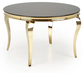 Masa rotunda Reginald 2 negru/auriu ø120 cm