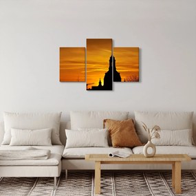 Tablou cu biserică în apus de soare (90x60 cm)