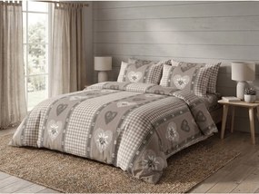 Lenjerie de pat policoton HEART RETRO POLY gri Dimensiune lenjerie de pat: 70 x 90 cm | 140 x 220 cm