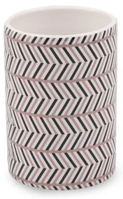 Set de accesorii de baie negru-alb din polirășină Lidya – Mioli Decor