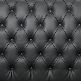 HOMCOM Fotoliu Decorativ Tapițat cu Butoni Decorativi și Picioare din Lemn, 105x86x79 cm, Negru | Aosom Romania