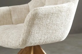 Scaun pivotant PAPILLON tesatura chenille/ stejar