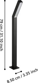 Eglo 900993 - Lampă LED de exterior UGENTO, 2xLED/4,5W/230V, IP44, negru