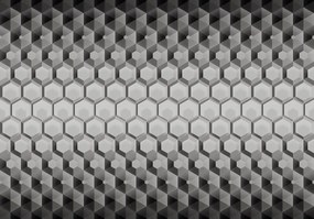 Fototapet - 3D hexagon (254x184 cm)