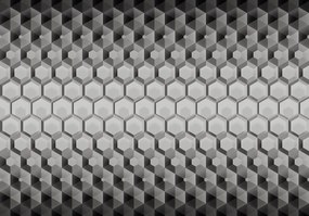 Fototapet - 3D hexagon (254x184 cm), în 8 de alte dimensiuni noi