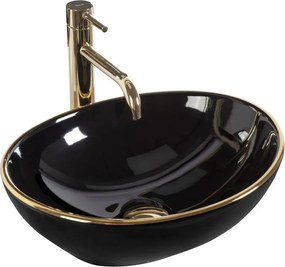 Lavoar pe blat Rea Sofia 41 cm negru - auriu