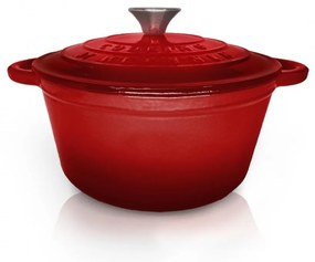 Cratiță din fontă emailată cu capac 20x10 cm, 2.4L – Cooking by Heinner, Colecția Red Line HR-KN-C24, ideală pentru cuptor și plite