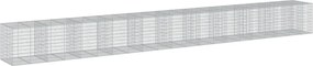 vidaXL Coș gabion cu capac, 1050x100x100 cm, fier galvanizat