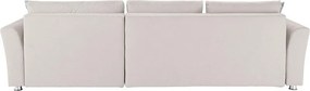 Colțar extensibil cu ladă de depozitare Leon Creme 260x182 cm