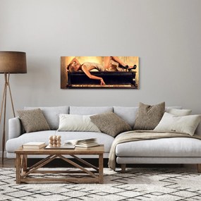 Tablou - Femeia și pian (120x50 cm)