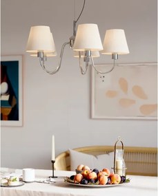 ByRydens 4202720-6510 - Lustră pe cablu LYNF 5xE14/8W/230V crom/alb