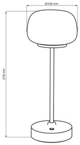 Lampă LED tactilă dimabilă de masă RIMINI LED/2W/5V USB 2000 mAh crom/alb
