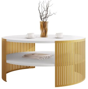 Măsuță de cafea Zentono Gold (auriu + Alb arctic) . 1103773