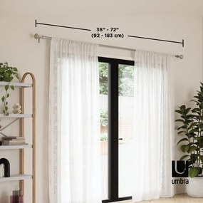 Galerie de perdea extensibilă 91-183 cm din oțel Ella – Umbra