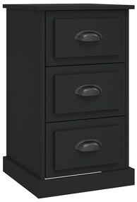 816161 vidaXL Noptieră, negru, 39x39x67 cm, lemn prelucrat