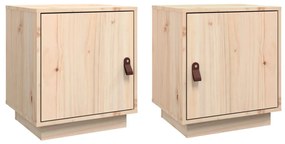 818276 vidaXL Noptiere, 2 buc., 40x34x45 cm, lemn masiv de pin