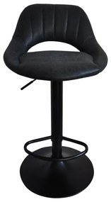 Scaun Bar LORASA NEW Piele Intoarsa Negru