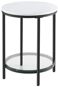 Măsuță laterală SID, neagră/albă