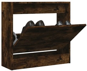vidaXL Pantofar, stejar fumuriu, 60x21x57 cm, lemn compozit
