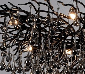 Lustra aplicata design magnific ICICLE negru, 100cm