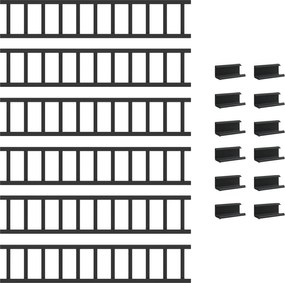 vidaXL Apărătoare de zăpadă pentru acoperiș Negru 600 x 2,5 x 20 cm