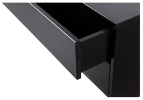 Comodă TV modulară neagră din lemn masiv de pin 256x40 cm Finca – WOOOD