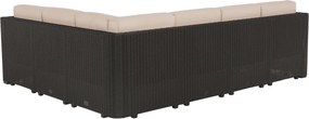 Set de grădină din rattan, 3 piese, maro/bej, RODEN