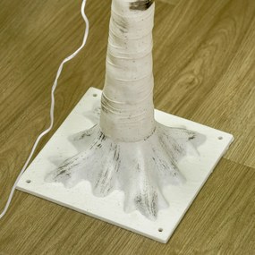 HOMCOM Mesteacăn artificial cu 120 LED-uri, 3 trepte de luminozitate, ramuri pliabile, IP44, 150 cm, Alb | Aosom Romania