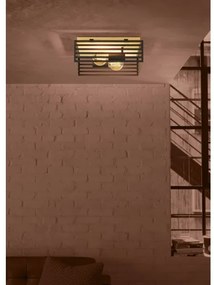 Plafonieră Eglo 390163 CIDRAZ 2xE27/40W/230V negru/maro