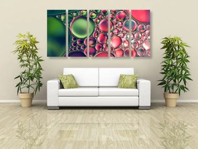 Tablou 5-piese picături de ulei în design abstract