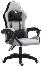 Scaun Gaming Piele Ecologica Waller Negru-Gri