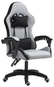 Scaun Gaming Piele Ecologica Waller Negru-Gri