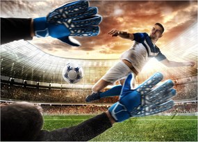 Tablou pe sticlă - Fotbalist (70x50 cm)