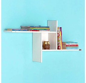 Poliță de perete lucioasă albă 50x100 cm