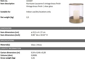 Suport lumanare design LUX Lausanne S, vintage