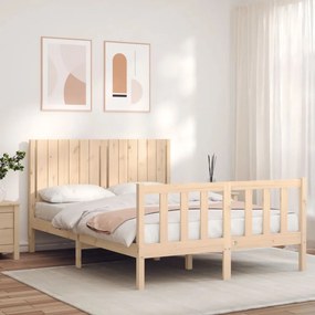 3192946 vidaXL Cadru de pat cu tăblie, 140x200 cm, lemn masiv