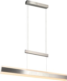 Lustră argintiu-mat LED cu abajur din metal Arcola – Trio