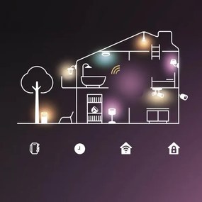 Philips - Lampă LED RGB reglabilă pentru exterior Hue LUCCA 1xE27/8,1W/230V IP44