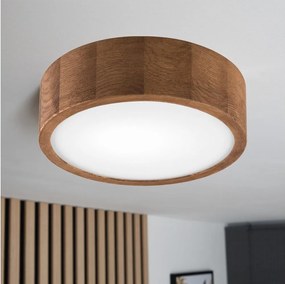 Brilagi - Plafonieră LED RGBW dimabilă CARVALHO 1xE27/9W/230V Wi-Fi, stejar, Ø 27,5 cm