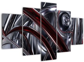 Tabloul cu abstracție în gri (150x105 cm)