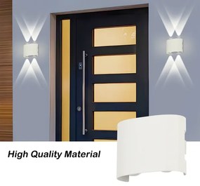 Brilagi - Aplica LED de exterior FLAREBOX, 4W, 230V, albă, IP65